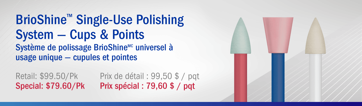 BrioShine Single-Use Polishers (Cups & Points)