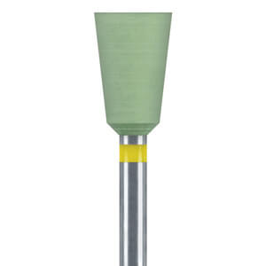 Polissoir pour métal en forme de cupule en silicone vert à très gros grain BRY0155.31 (paquet de 10)