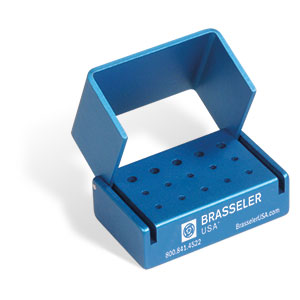 A100BLUE Aluminum Bur Block 10 FG/5 RA