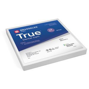 True™ Dental Dam Medium Latex Free Rubber Dam 6X6 (50 Pack)