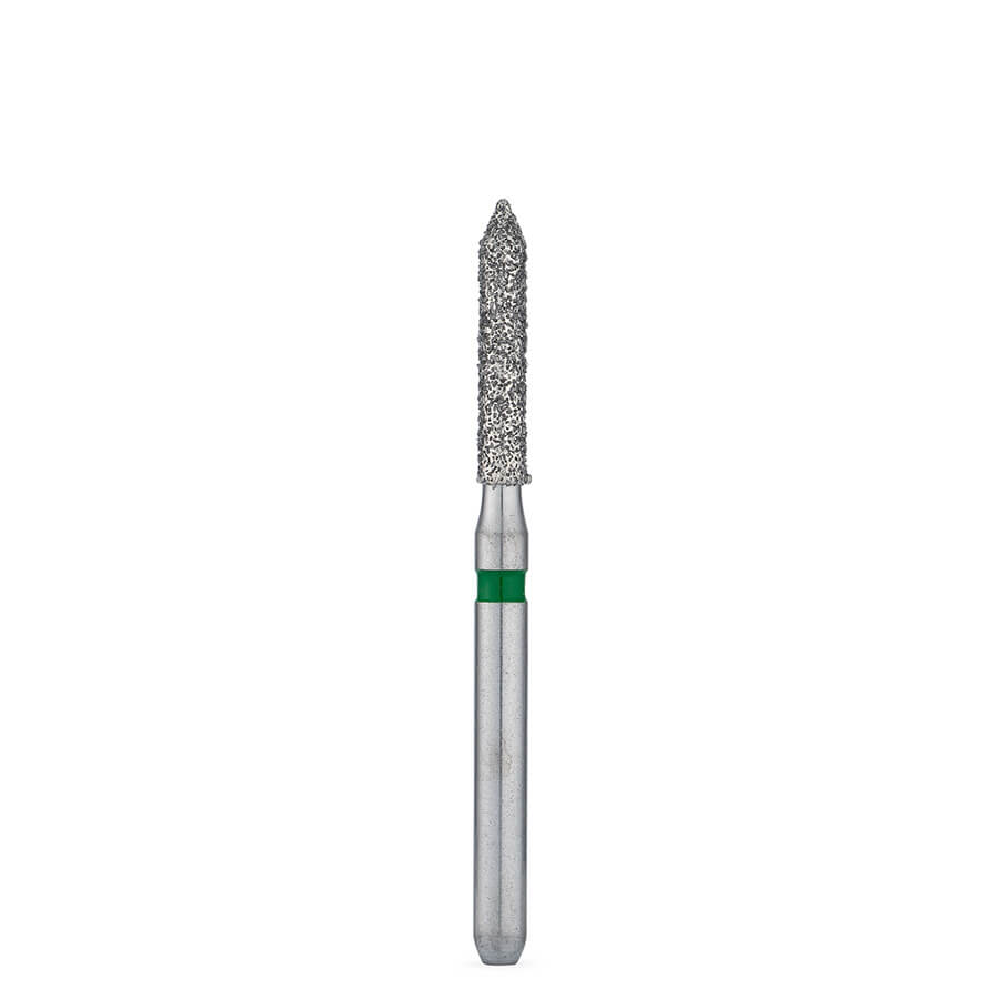 50 Pack HiHiDental FG Diamond Burs – Pointed Beveled Cylinder 886/014C, Coarse Grit