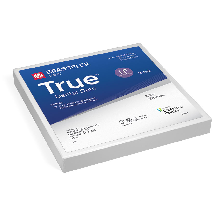 True™ Dental Dam Medium Latex Free Rubber Dam 5X5 (50 Pack)