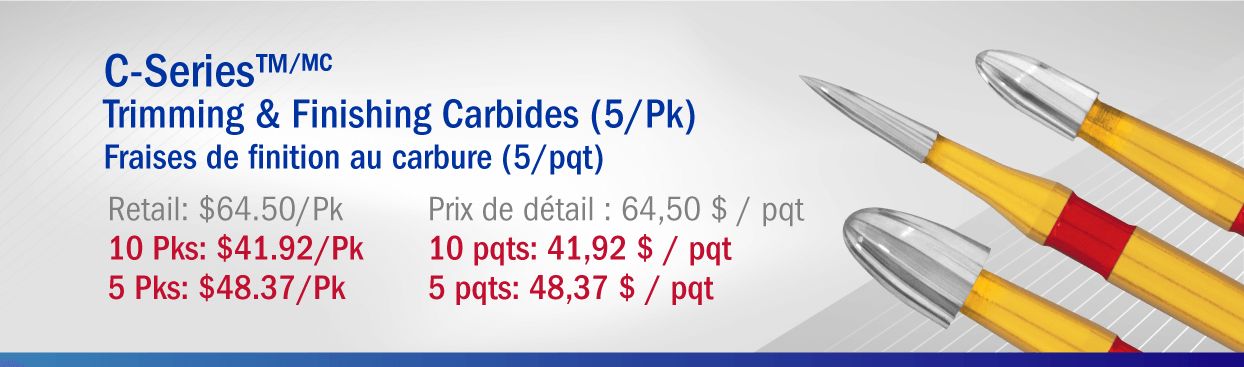 C-Series Trimming & Finishing Carbides C-Series Trimming & Finishing Carbide: Buy 5 Packs: $48.37/Pk
