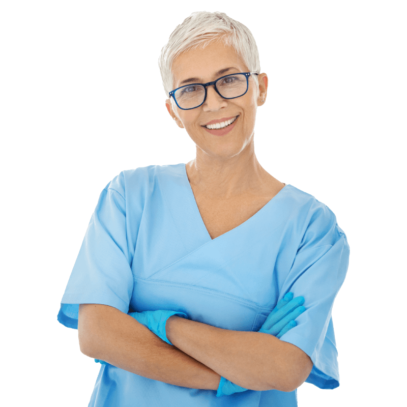 Doctor smiling because she enrolled in SmartRewards