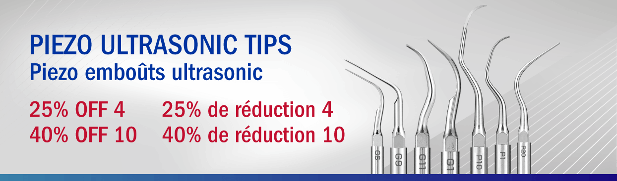 Piezo Ultrasonic Tips Piezo Ultrasonic Tips Buy 4, Get 25% Off Buy 10, Get 40% Off